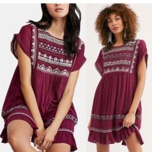 Free People Sunrise Wanderer Mini Dress. Size Small